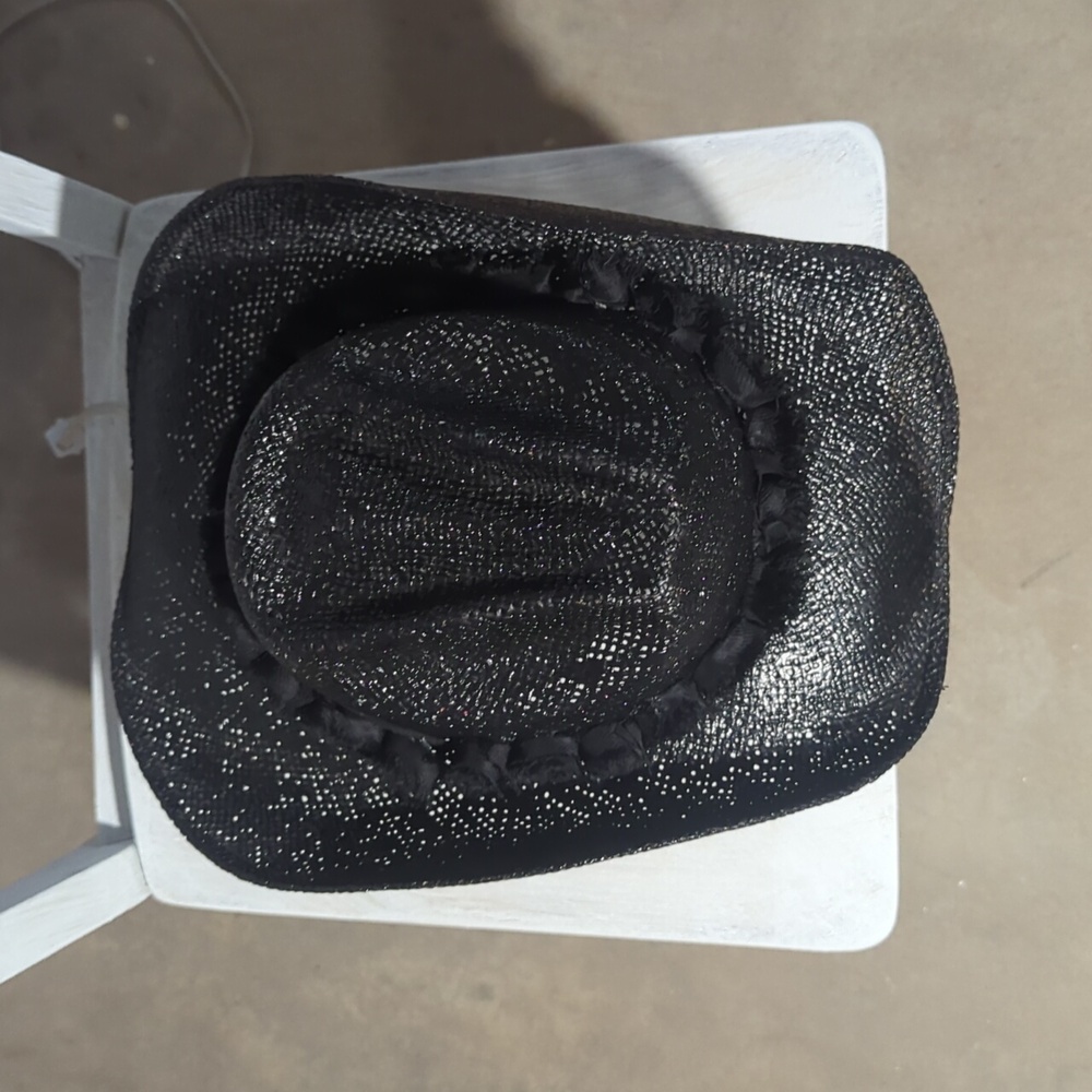 Gothic Western Black Rosette Cowboy Hat – Handcrafted in Mexico - Picture 6 of 7